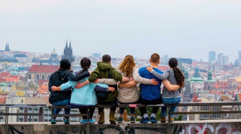 Group shot from an Intensive Course Abroad in Prague